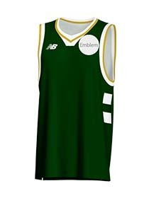 エリート ゲームシャツ（昇華プリント：身頃、脇ボーダー）エンブレム入り